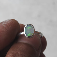 Load image into Gallery viewer, Natural Solid Opal Sterling Silver Ring