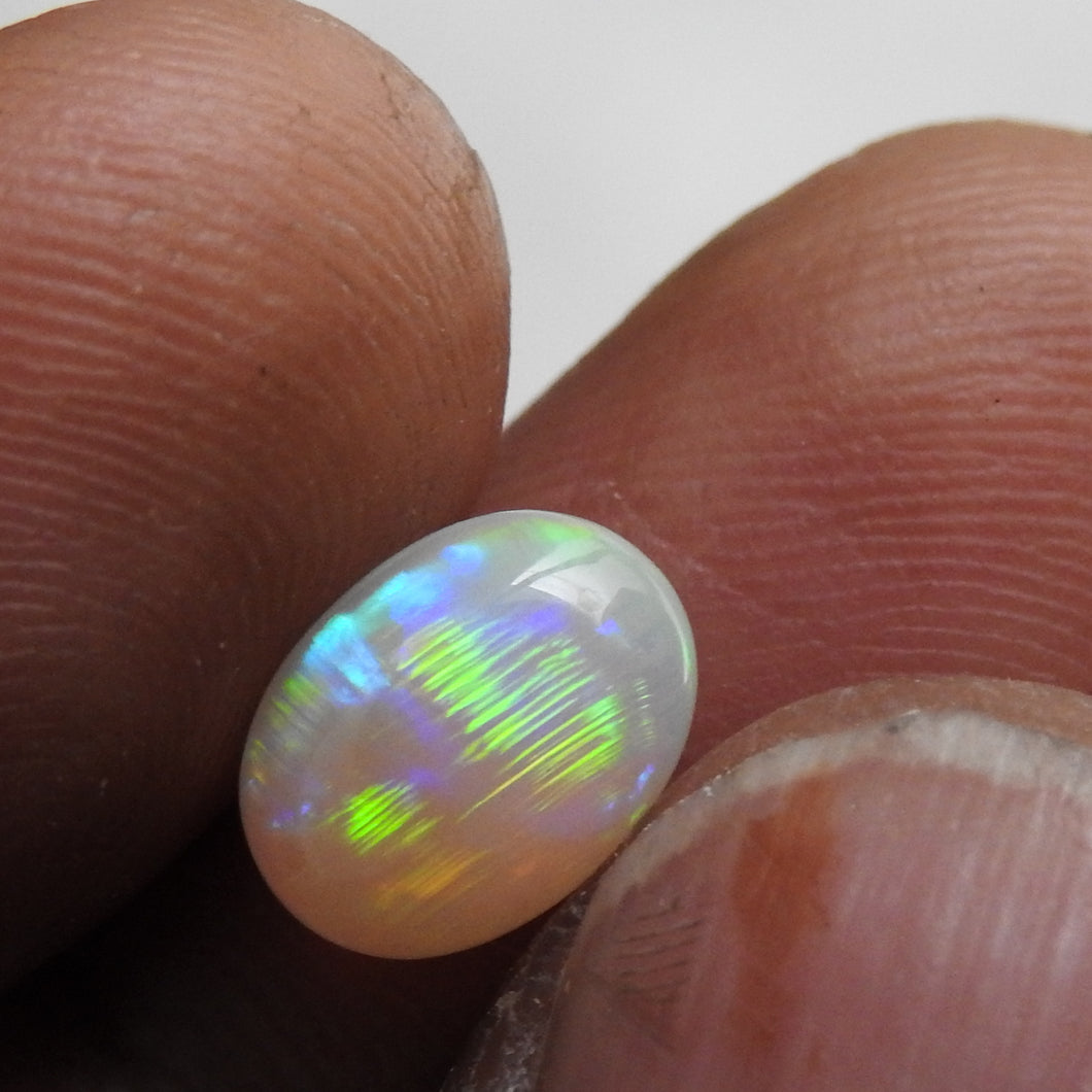 Made to Order Ring with Solid Lightning Ridge Multi-Color Opal