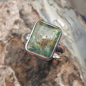 Australian Natural Variscite Sterling Silver Ring