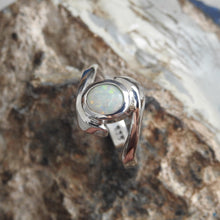 Load image into Gallery viewer, Natural Lightning Ridge Solid Opal Ring