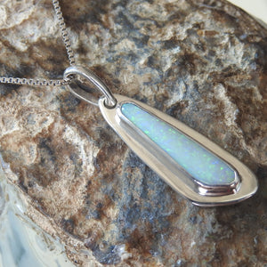 Mintabie Solid Natural Opal Pendant Necklace