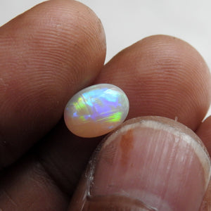 Made to Order Ring with Solid Lightning Ridge Multi-Color Opal