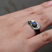 Load image into Gallery viewer, Australian Natural Solid Crystal Opal Ring