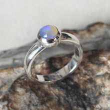 Load image into Gallery viewer, Solid Lightning Ridge Opal Sterling Silver Ring
