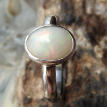 Load image into Gallery viewer, Solid Coober Pedy Opal Sterling Silver Ring