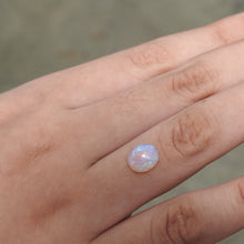 Load image into Gallery viewer, Custom Made Silver Ring with Lightning Ridge Solid White Crystal Opal